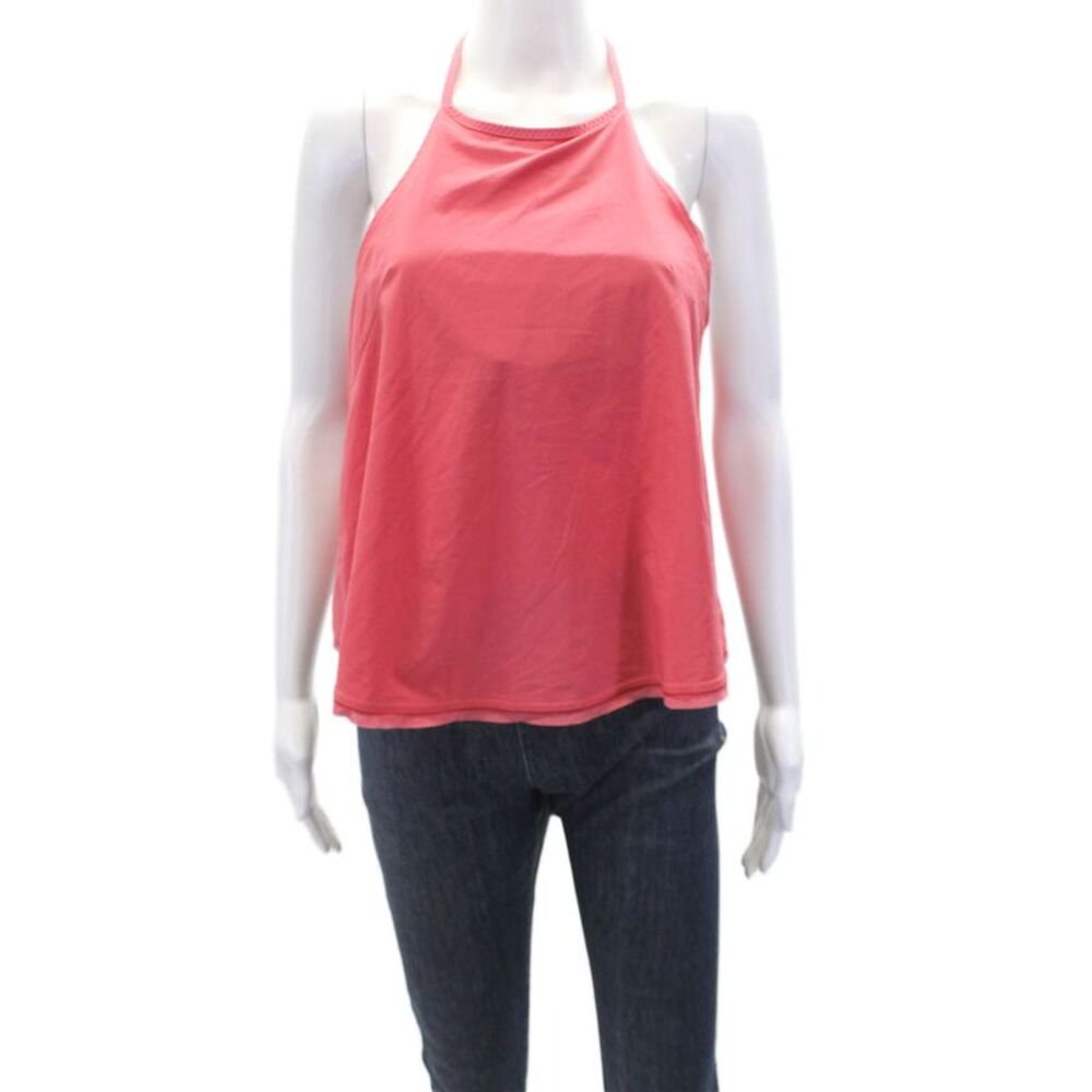 Lululemon Womens Halter Neck Racerback Athletic Tank Top Pink Size 8